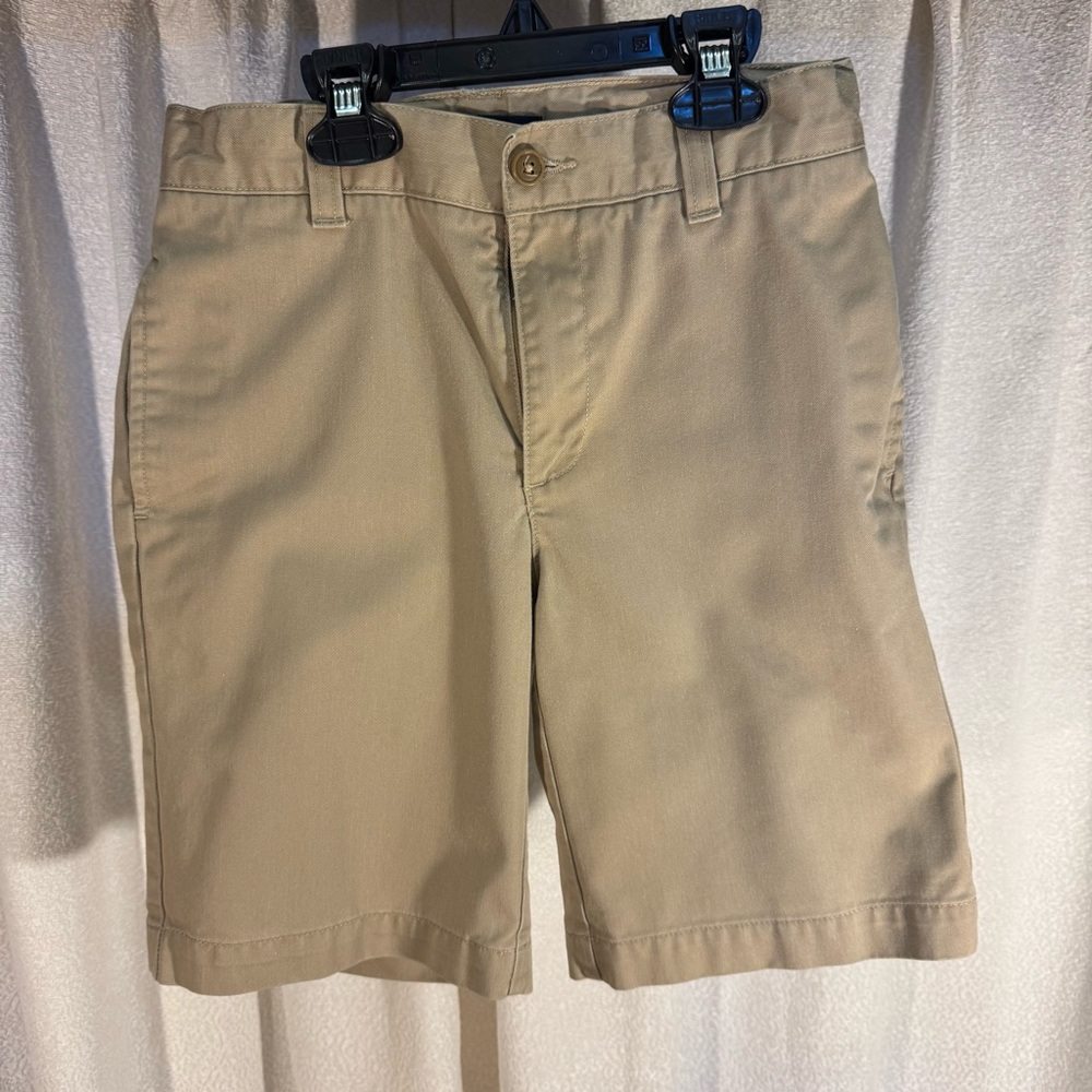 Lands' End Boy's Khaki Flat Front Shorts